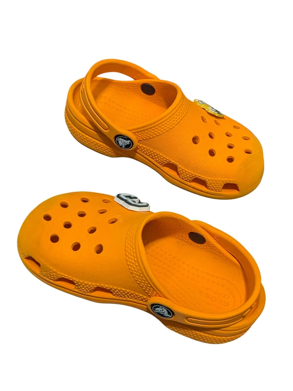Kids Orange Crocs - Comfortable Slip-On Shoes Size C9